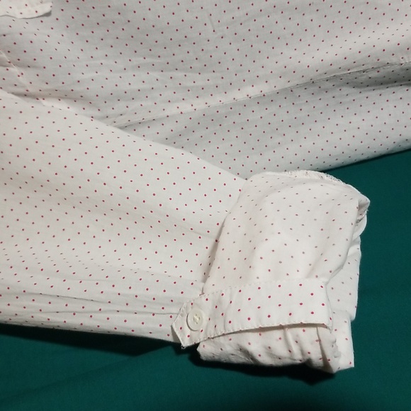 Sz M Cotton White polka dotted shirt - Picture 5 of 9